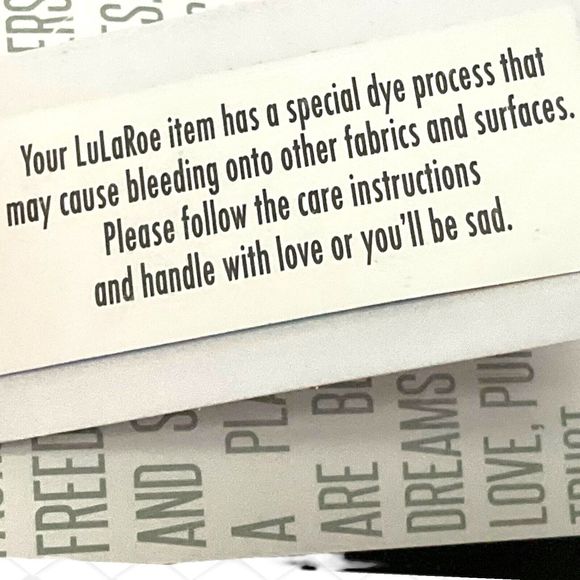 LuLaRoe Sz Large Liv Shirt NOT ABOUT THAT ADULT LIFE Black Orange New with Tags - Picture 7 of 11